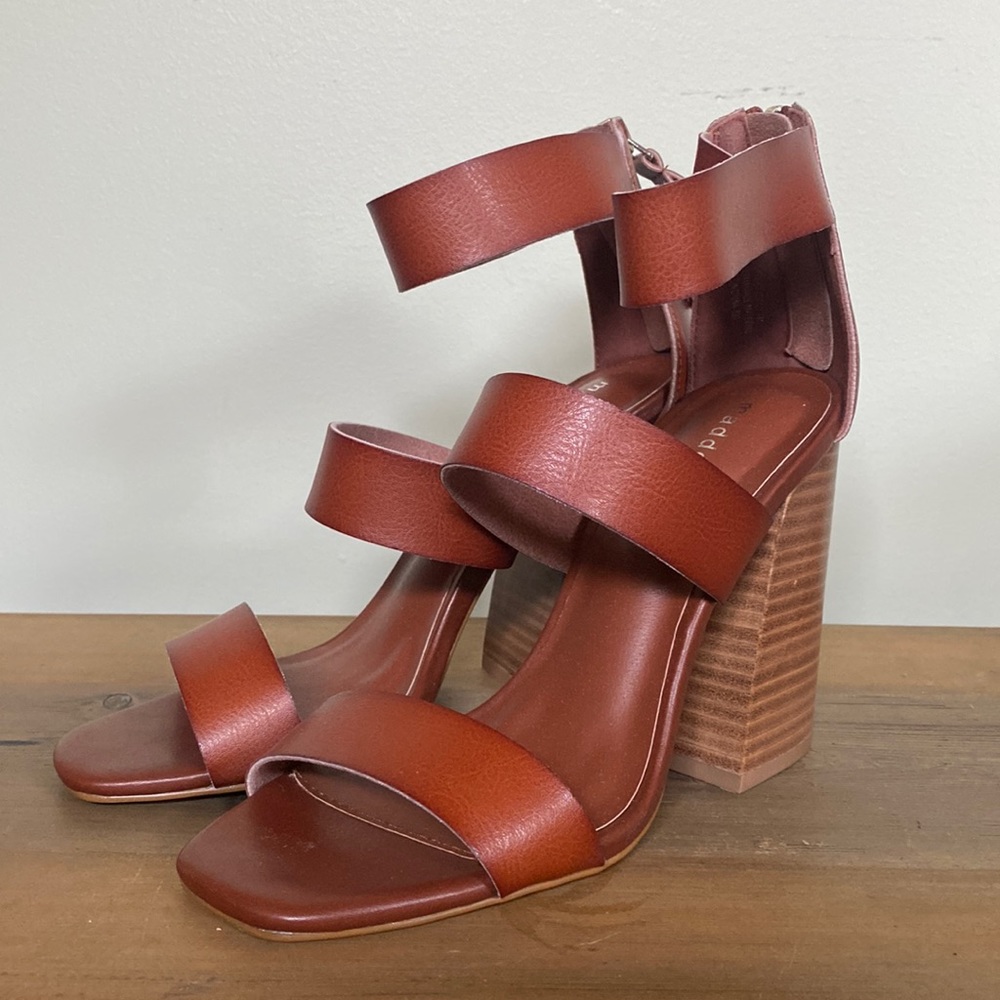 Madden Girl Cognac Block Heels - NEW WITH BOX!